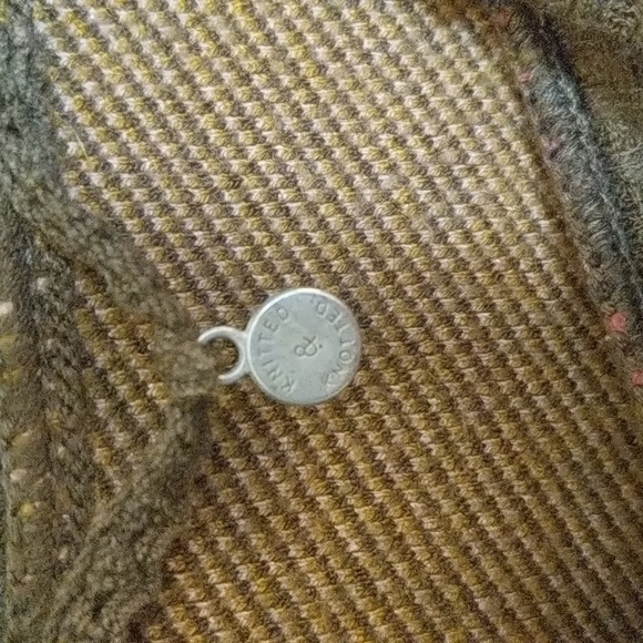 Anthropologie mock neck Bell sleeve olive green sweater - Picture 3 of 4